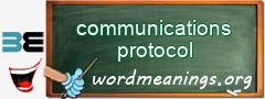 WordMeaning blackboard for communications protocol